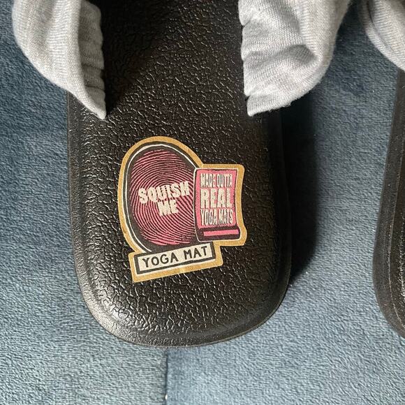 NWT Sanuk Heather Gray Yoga Sling Ella Sandals Recycled Yoga Mat Women's Size 10 - Picture 7 of 8
